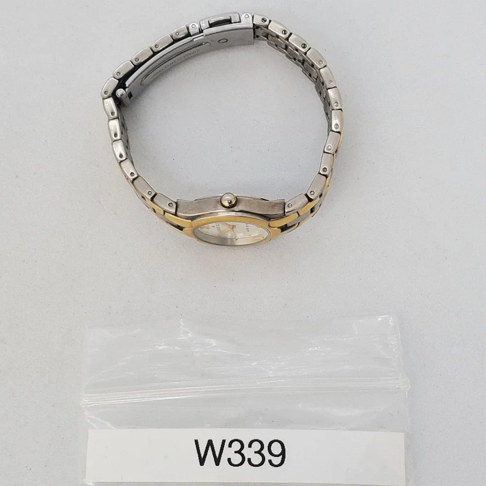 Anne Klein Women's Watch‎ Gold Silver Tone Dial Bracelet Date 6